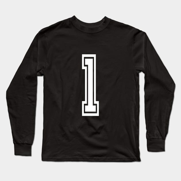 Number 1 for a sports team, group, or community T-Shirt Long Sleeve T-Shirt by DariBangAngga